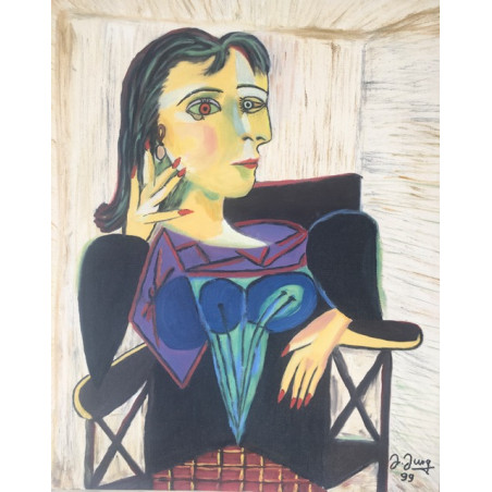 Tableau Reproduction portrait de Mora Maar (Picasso)